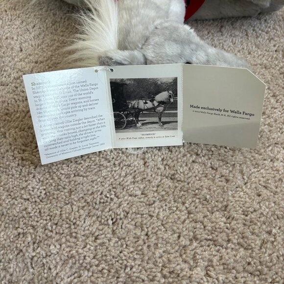 Wells Fargo Shamrock Gray Plush Legendary Pony Stuffed Animal w Tag 2013‎ 14” - Picture 9 of 12